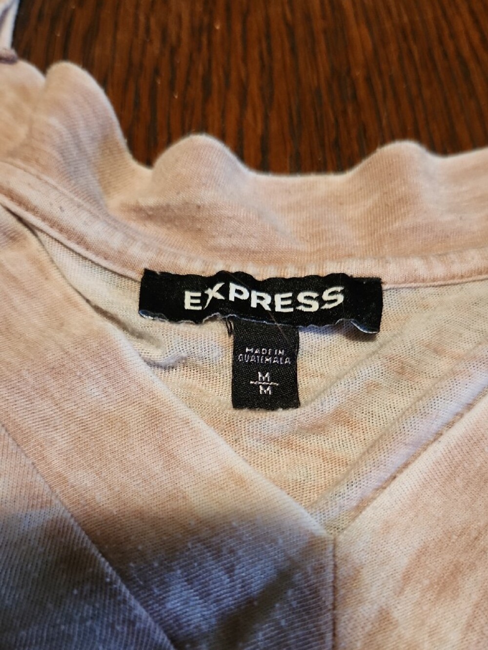 Express Light Pink Cold-Shoulder V-Neck Long Sleeve Top - Picture 2 of 3